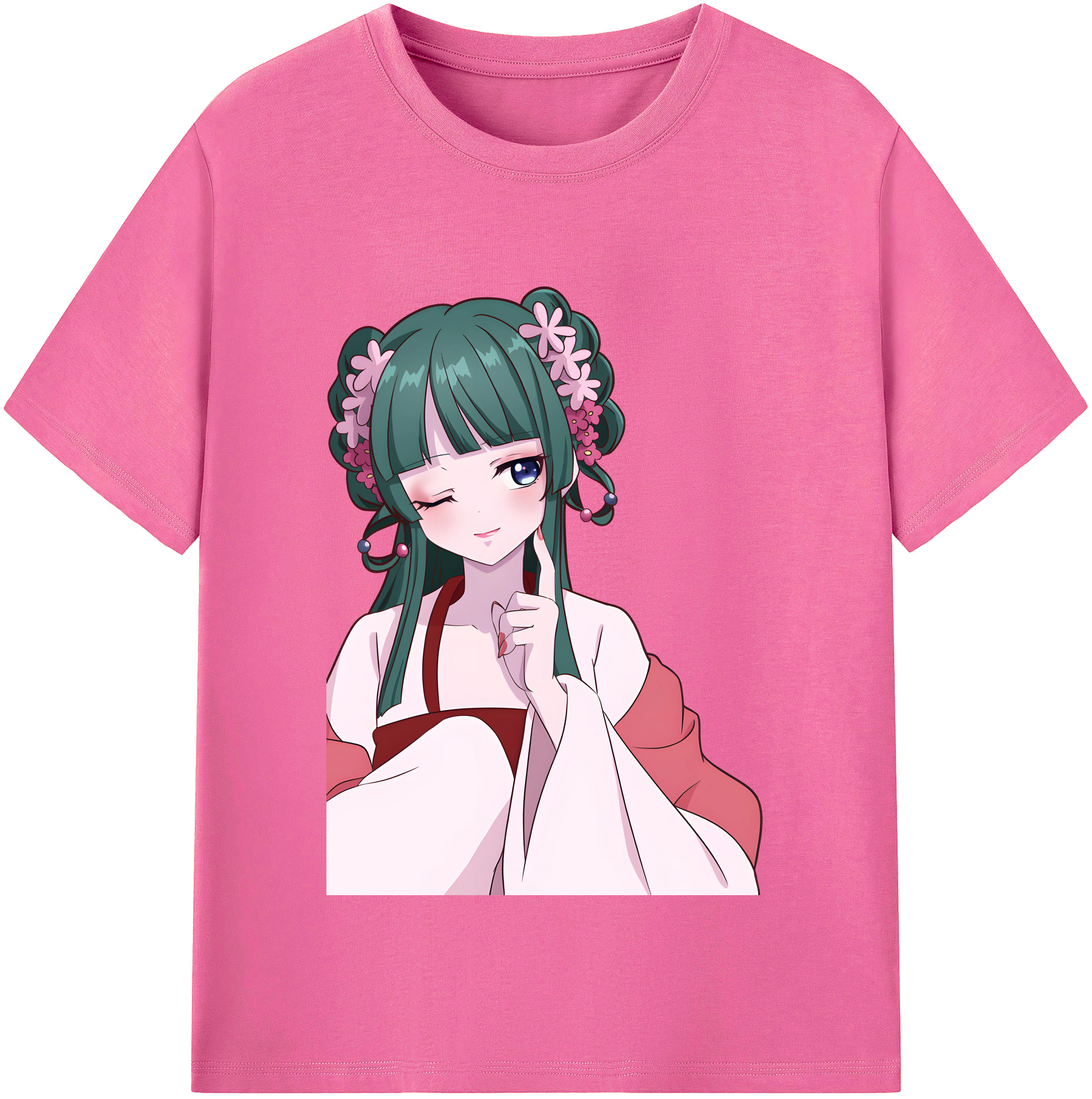 （画像用） 薬屋のひとりごと The Apothecary Diaries レディースカジュアルプリントTシャツ（綿100％）